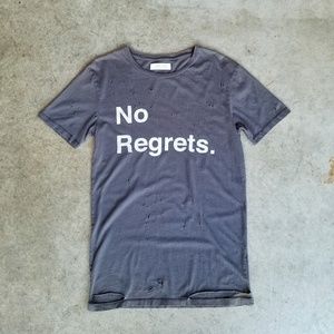 NO REGRETS PRINTED TEE